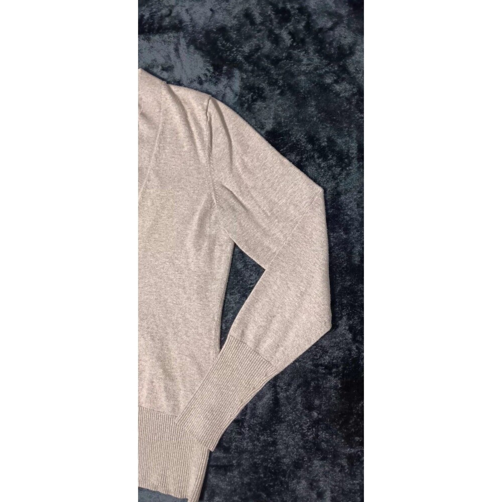 Banana Republic Silk Cotton Cashmere Blend Vneck Sweater S Taupe Brown Preppy - Picture 5 of 13